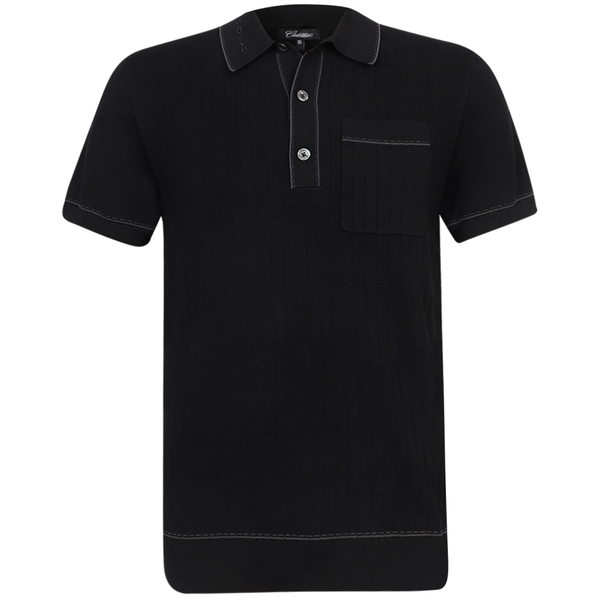 Mens Cotton-Silk Polo Sweater